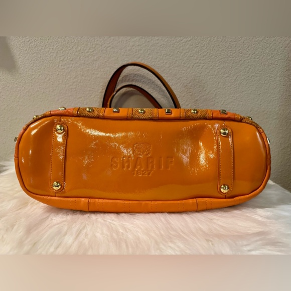 Sharif Orange Studded Shoulder Bag - Picture 6 of 14